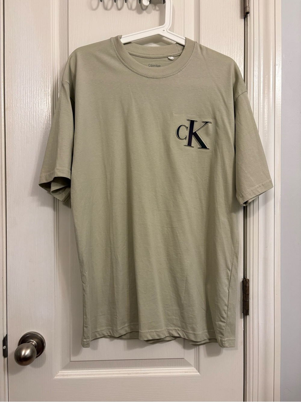 Calvin Klein medium Men's Sage Green CK Logo Short Sleeve Tee